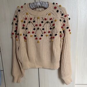 THE GREAT. chunky Pom Pom sweater, size 0